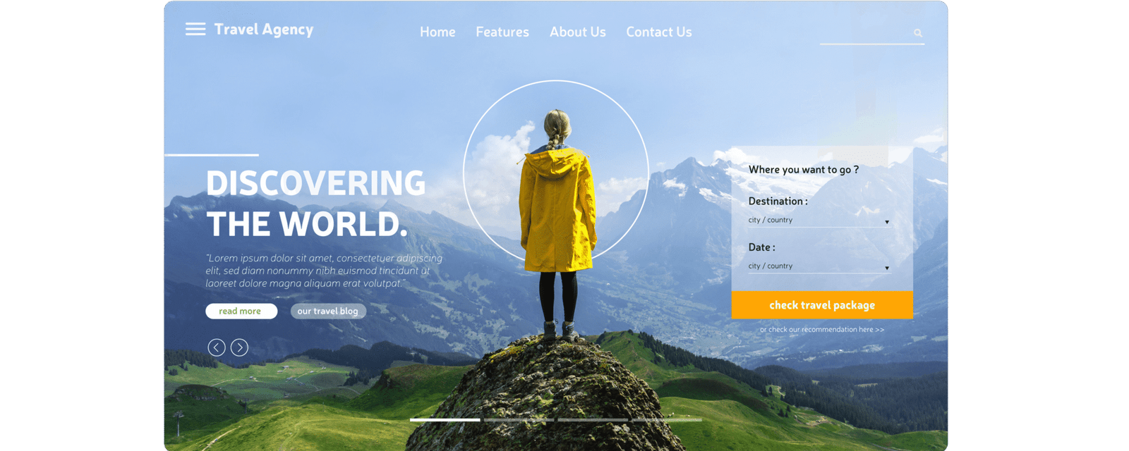 Travel Agency Website Landing Page Travel Agency Website Landing Page