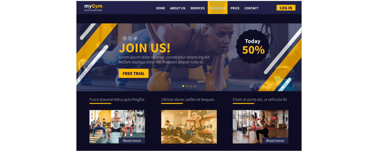 Fitness Website Landing Page Fitness Website Landing Page